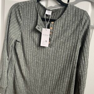 Button sweater shirt